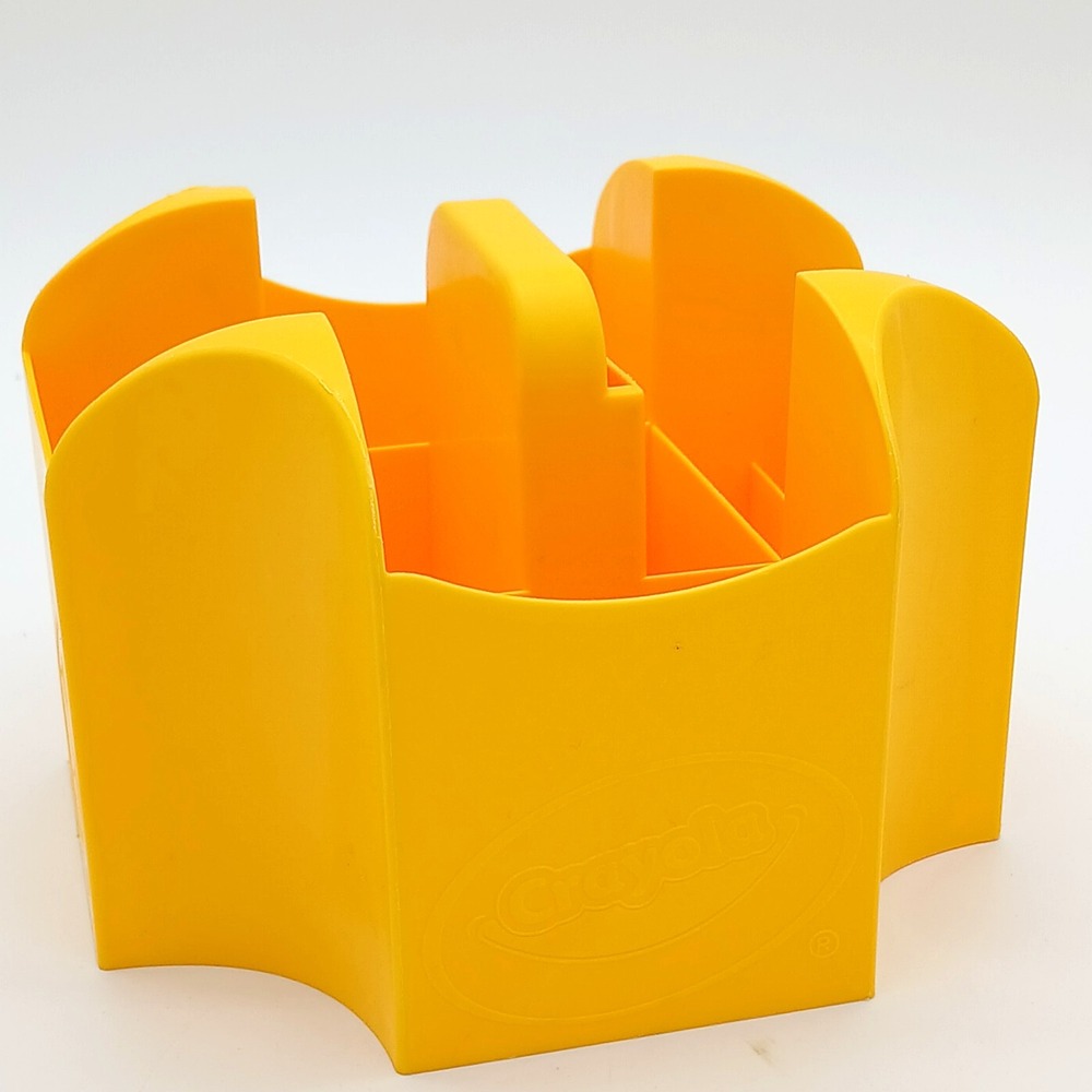 Crayola Crayon Marker Caddy Yellow 2013 Plastic Storage Organization